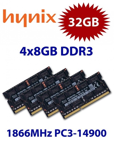 Hynix 8gb 32gb ddr3l - 4x,