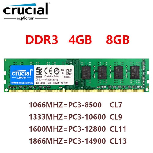 Crucial ddr3 4gb 8gb - 4gb,