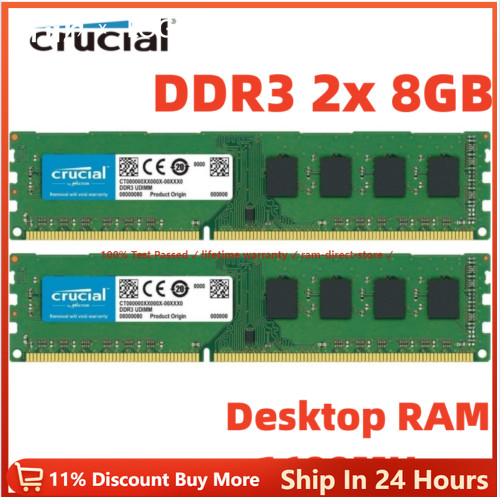 Crucial ddr3 1866mhz 16gb 2x - ddr3,